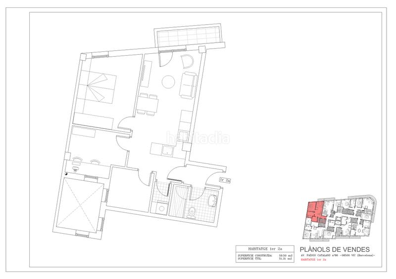 Foto b1ed05a7-f010-492e-9b9d-11600cfa3553. Flat 59m<sup>2</sup> in avinguda dels països catalans 86 in Estadi-Santa Anna Vic