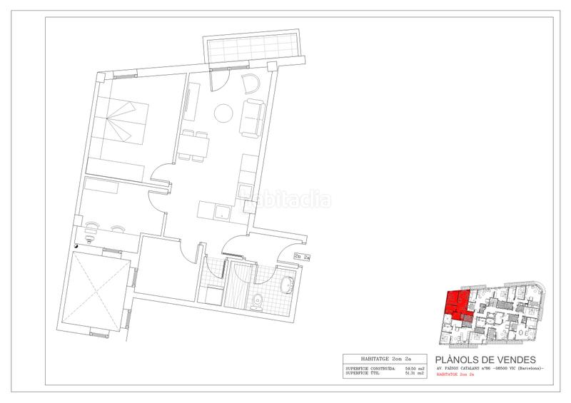 Foto 0efcf9cb-336a-45a1-be66-bfcfe4399feb. Appartamento 59m<sup>2</sup> in avinguda dels països catalans 86 in Vic