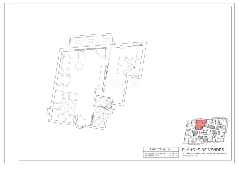 Foto 2ddb1f35-b882-4eef-9d0c-db1d8b7412b8. Appartement 44m<sup>2</sup> dans avinguda dels països catalans 86 dans Vic