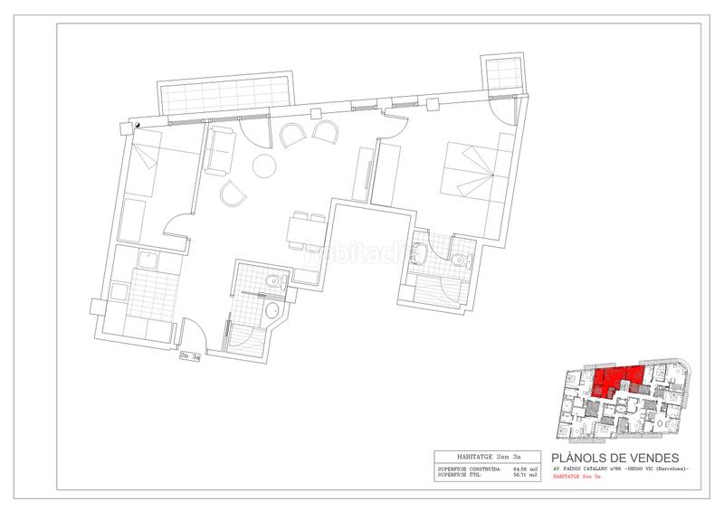 Foto 6c156ecf-ab36-4f7b-b2ee-f371716f8ee9. Appartement 64m<sup>2</sup> dans avinguda dels països catalans 86 dans Vic
