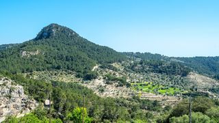 Chalet in Puigpunyent. Solar con casa y con vistas hasta el mar en galilea