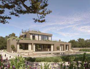 Xalet a Son Gual. Villa moderna con vistas a la bahía de palma y la tramuntana en