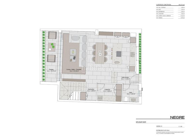 Foto 030198e0-81b5-47b5-b64d-57eb5e61bf0b. Casa 156m<sup>2</sup> amb calefacció aparcament piscina a Es Portixol-Es Molinar Palma de Mallorca