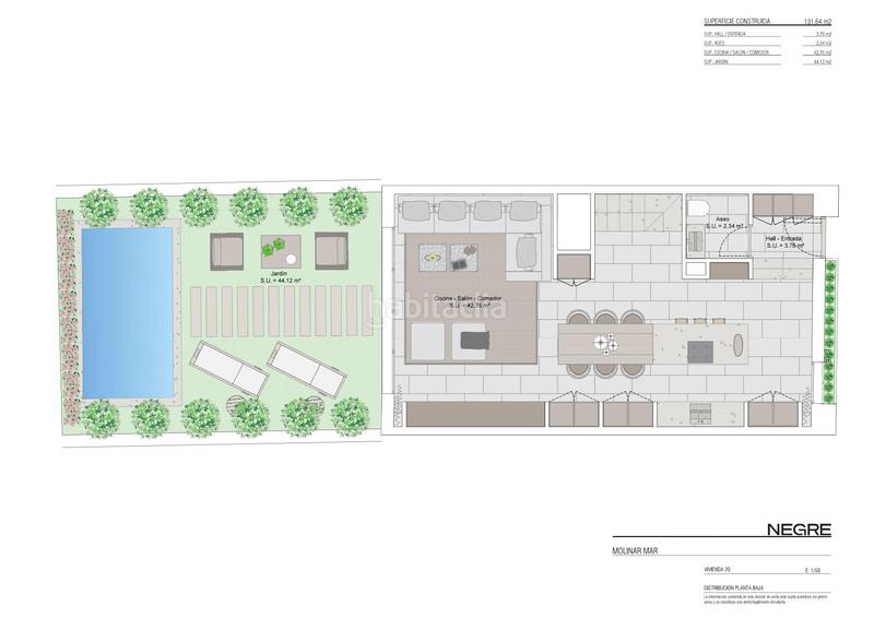 Foto f6cdf2cb-3e35-4631-a168-e2b7a7bf098b. Maison 132m<sup>2</sup> avec chauffage parking piscine dans Es Portixol-Es Molinar Palma de Mallorca