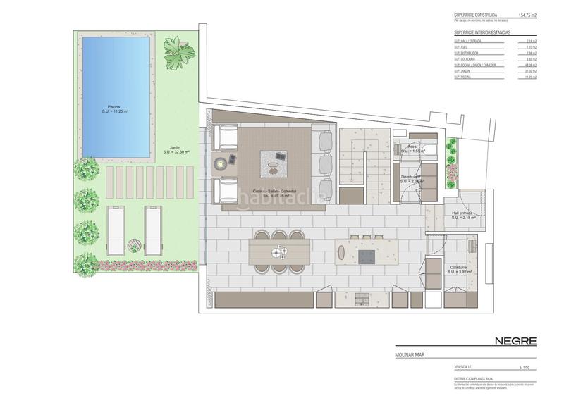 Foto 6c781d44-0ec4-4d7f-bb49-70cb200a2946. House 157m<sup>2</sup> with heating parking pool in Es Portixol-Es Molinar Palma de Mallorca