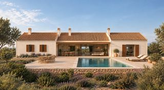 Mas à Muro. Finca rústica con piscina y casa de invitados en muro