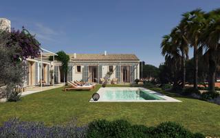 Mas à Campos. Elegante finca en venta entre campos y sa rapita con piscina pri