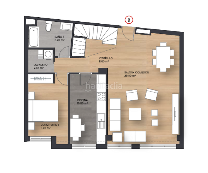 Foto f58a08b0-2c00-4e42-a6c4-99a48d959cbd. Attico con riscaldamento parcheggio in Centro - Areal Vigo