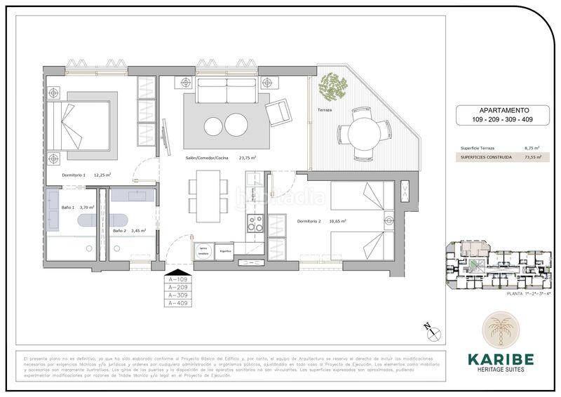 Foto 8955b86b-8a05-4dc8-bb7d-4e94d3c42e98. Apartamento 43m<sup>2</sup> suites patrimoniales karibe en San Pedro del Pinatar San Pedro del Pinatar