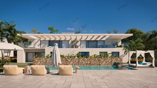 Chalet in Jesús. Exclusiva villa de obra nueva con vistas a dalt vila en urbaniza