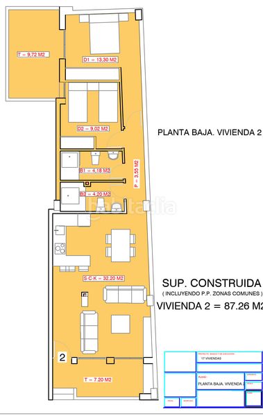 Foto 3d3ec25d-0b8a-4485-a709-5c1d58c212bd. Pis 48m<sup>2</sup> amb piscina a El Acequión Torrevieja