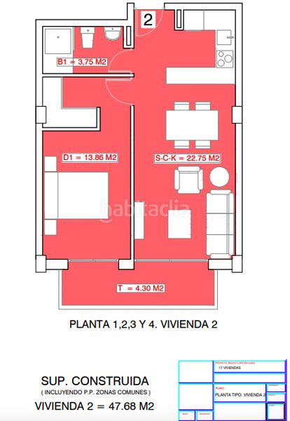 Foto 0cedc9c4-0000-4210-8a52-bbe3b2078e56. Apartament 48m<sup>2</sup> amb calefacció piscina a El Acequión Torrevieja