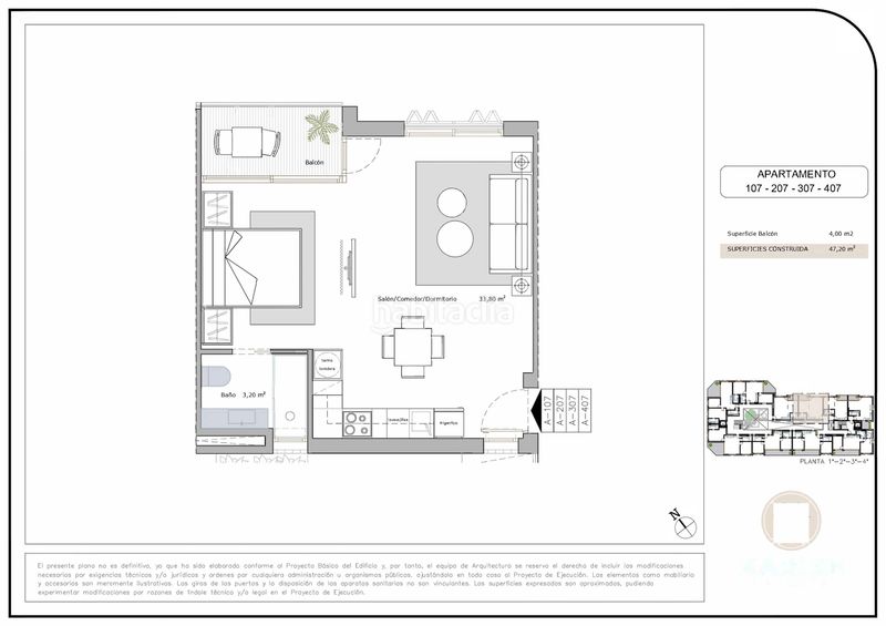 Foto ce1ad8f0-bfd2-4f1f-a09f-d1aa9b706db6. Apartament 47m<sup>2</sup> a calle ua1 area 4r 37 a Lo Pagán San Pedro del Pinatar
