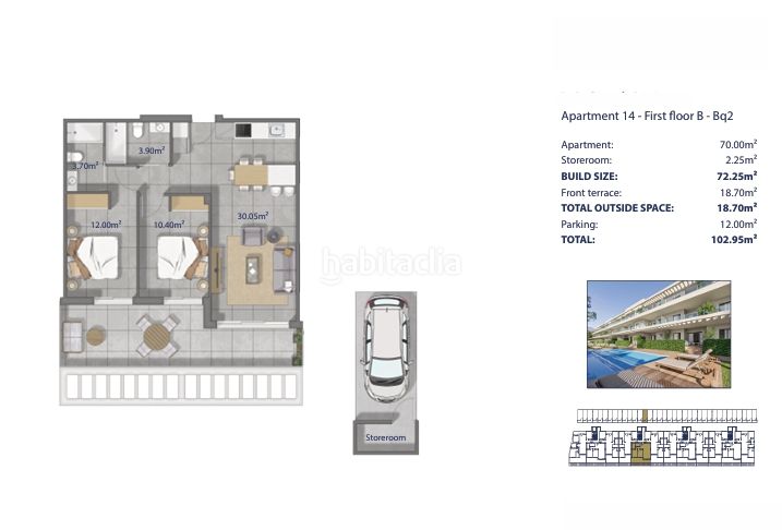 Foto acae7605-b1fd-406a-bc02-2fbbaf13a95a. Appartement 102m<sup>2</sup> dans avenida de los narejos 125 dans Los Narejos_Punta Calera Alcázares (Los)