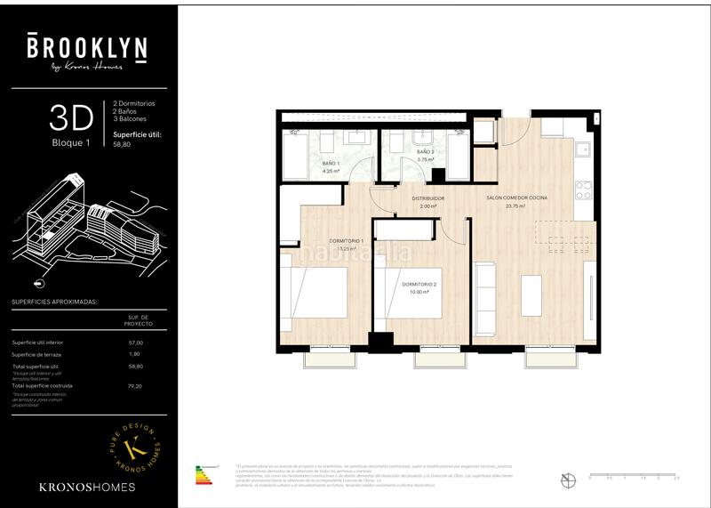 Foto c36e683f-4a80-41d2-bdc3-f91bc48afa3d. Etagenwohnung 79m<sup>2</sup> mit heizung parking pool in Buena Vista Madrid
