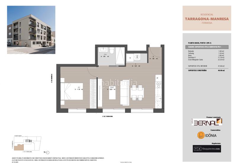 Foto 6d5e958b-0bc7-424c-8a75-8198ea1712ff. Piano terra 49m<sup>2</sup> in carrer de tarragona 66 in Sant Pere Nord Terrassa