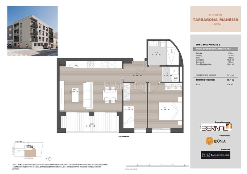 Foto a300b8fb-2e29-438f-8b01-0bb2d7938913. Erdgeschoss 70m<sup>2</sup> in carrer de tarragona 66 in Sant Pere Nord Terrassa