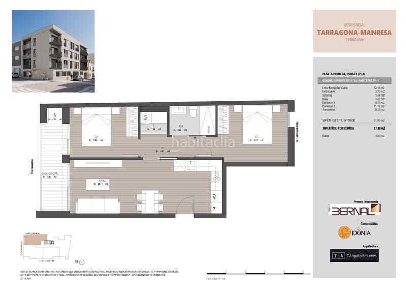 Foto 7d4b9d61-1110-4a10-93b8-2dc3c83b93e4. Appartement 68m<sup>2</sup> dans carrer de tarragona 66 dans Sant Pere Nord Terrassa