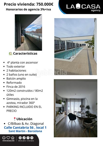 Foto 42b5e0b7-a223-43b9-ae19-15fbf02ed123. Pis amb piscina a Poblenou Barcelona