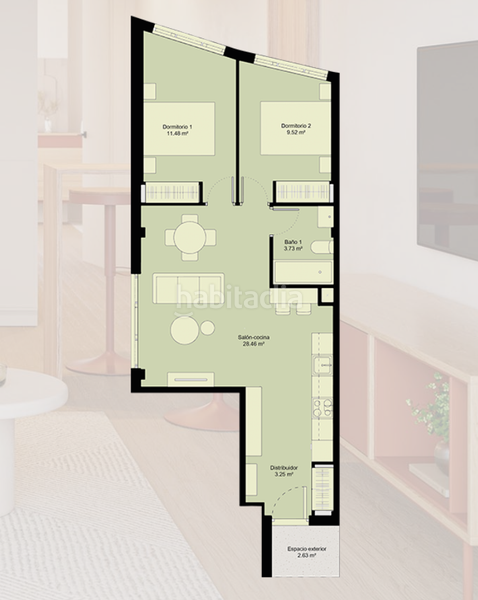 Foto 6916f3a7-1ac0-4009-b7a1-921a046c0aa1. Appartement 52m<sup>2</sup> dans carrer del mestre lope 41 dans El Castell Burjassot
