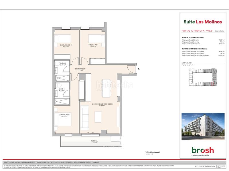 Foto 01d3eeb7-2a18-41d1-85f3-646904b7007b. Flat 110m<sup>2</sup> with pool in Los Molinos Getafe