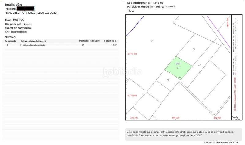 Foto 1c6c6406-75bf-487a-911a-23acfbeeaffc. Rural plot in Porreres
