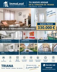 Flat  Calle alfarería. Exclusiva en triana  3 dormitorios, reformado, exterior y con tr