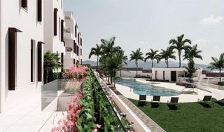 Piano terra in San Juan de los Terreros. Planta baja de obra nueva con jardín y terrazas a 600m del mar e