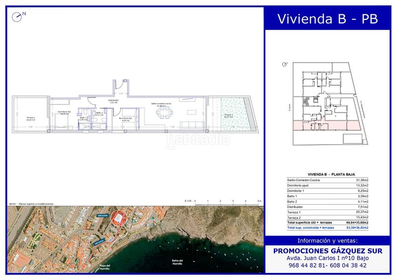 Foto e7344bad-6afe-42ae-8abd-445a72311c57. Apartament amb aparcament a El Hornillo Águilas