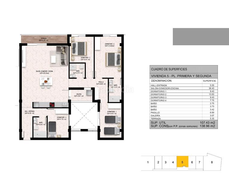 Foto 3607f6d5-2e94-4a9b-88ae-4eb61f52d349. Flat 138m<sup>2</sup> in plaza andalucía 3 in La Coca-La Nia-Vistahermosa Aspe