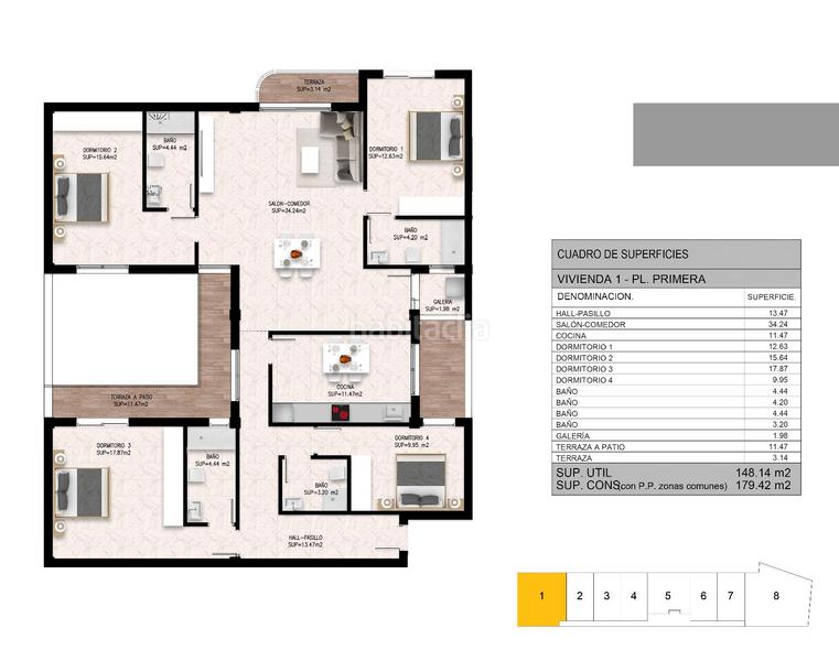 Foto a9eeadc0-aab9-4a55-be00-9b32d98cc134. Appartamento 179m<sup>2</sup> in plaza andalucía 3 in La Coca-La Nia-Vistahermosa Aspe