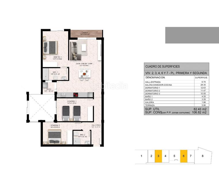 Foto e52b0b0c-2f30-457b-92e6-5f3644d651d3. Appartamento 106m<sup>2</sup> in plaza andalucía 3 in La Coca-La Nia-Vistahermosa Aspe
