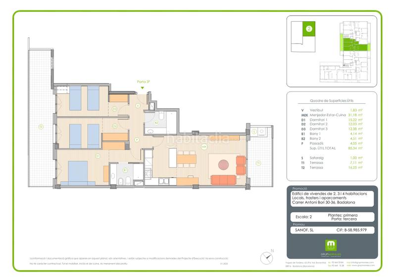 Foto 667bee68-da91-4dda-b7b8-2aae613dad9a. Flat 85m<sup>2</sup> in carrer de pi i margall 5-7 in Port Badalona
