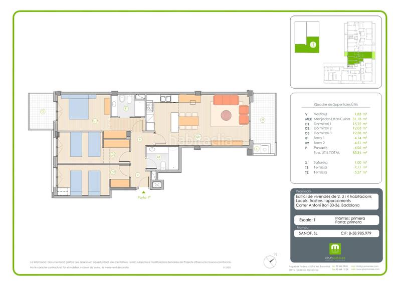 Foto 57e72f33-58e5-4450-8e23-35062acbe713. Pis 85m<sup>2</sup> a carrer de pi i margall 5-7 a Port Badalona