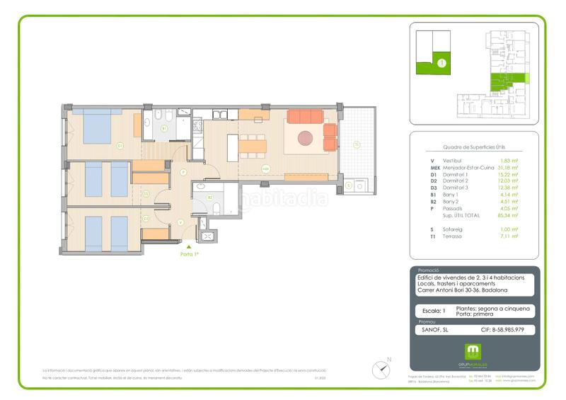 Foto dd2a77ae-0f96-4f6e-b410-c1e5f86284f0. Appartamento 85m<sup>2</sup> in carrer de pi i margall 5-7 in Port Badalona