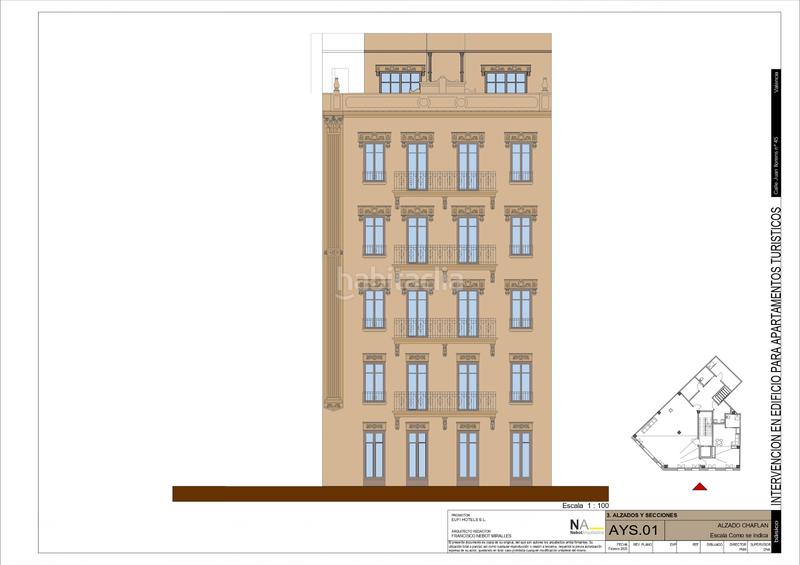 Foto 6102dafc-1d4b-4bbb-8977-aa453a0b084e. Edificio se ofrece un edificio con licencia para un apartahotel exclusivo, ubicado en la calle juan llorens, 45, . en Valencia