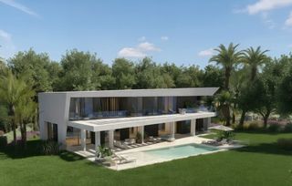 Maison à Guadalmina Baja. Villa contemporánea sobre plano cerca de la playa en guadalmina