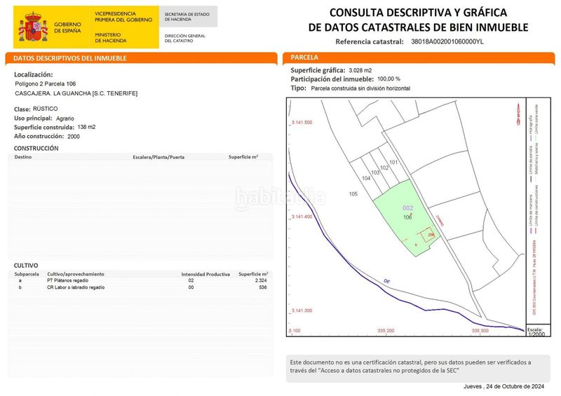 Foto dc840f6d-c8b5-4f18-b9d0-d42a6a9f9a9e. Masia a Guancha (La)
