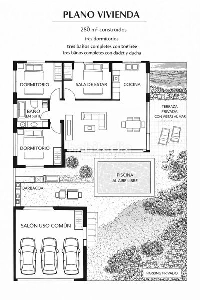 Foto 52d11c3a-4810-40f4-9bb0-94c93675b10f. Casa amb aparcament piscina a La Caleta Adeje