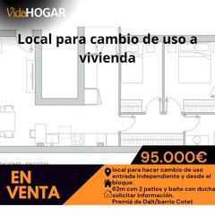 Local commercial  Avinguda barcelona. Local para hacer cambio de uso a vivienda o actividad comercial