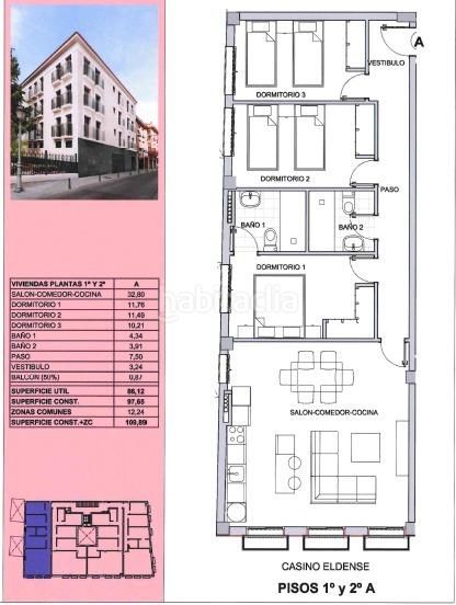 Foto c9e3c49b-5375-4a96-a287-2d3fb0891f11. Flat with heating in Centro Elda