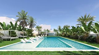 Pis a Mil Palmeras. Bungalow planta baja con pisicna comunitaria en torre de la hora