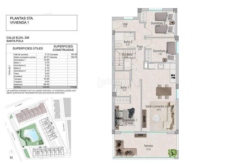 Foto e5977e98-0d91-4aab-ab31-429fb512fa4b. Àtic amb aparcament piscina a Playa Tamarit-Playa Lissa Santa Pola