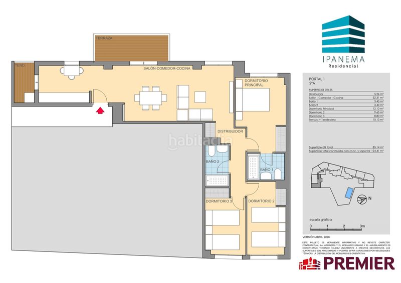 Foto a52db59a-40ab-482f-8d25-33169b8c6604. Flat 124m<sup>2</sup> with heating parking pool in Los Berrocales Madrid