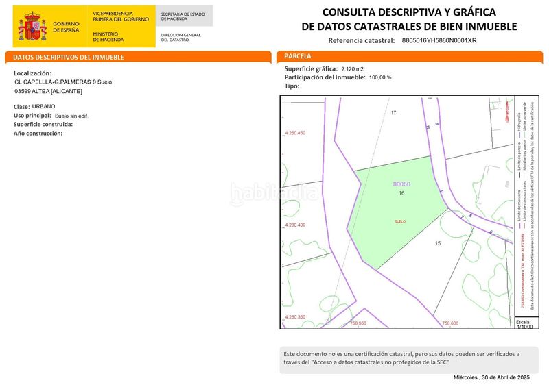 Foto bbc5c96a-09d8-4941-8f26-c6c24b20e279. Terreny residencial a Altea la vella Altea