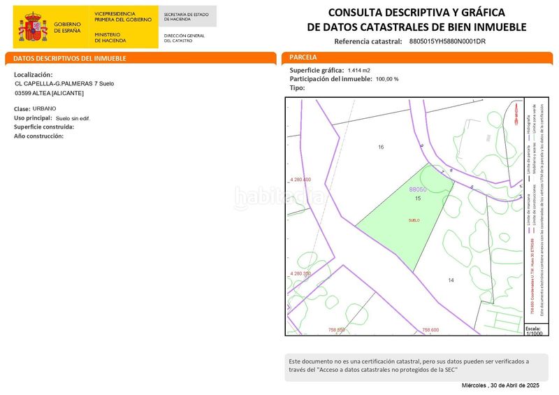 Foto e81d0c0e-3c6b-407e-b649-43490f0cd675. Terreny residencial a Altea la vella Altea