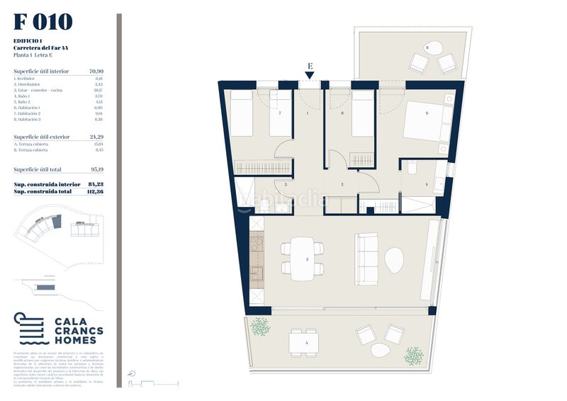 Foto 7c25a019-4be8-4abe-a66f-61bf20394c60. Piso 112m<sup>2</sup> en carrer de la cala morisca 11 piso f10 – primer planta – 3 habitaciones en Salou