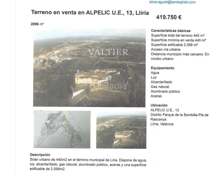 Foto eee88e06-9d85-420b-8614-86de0fad8bfe. Terreny residencial a Parque de la Bombilla Llíria