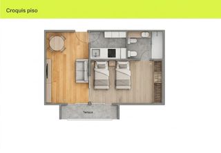 Etagenwohnung in Pradolongo. Piso amueblado para entrar a vivir frente biblioteca, junta muni