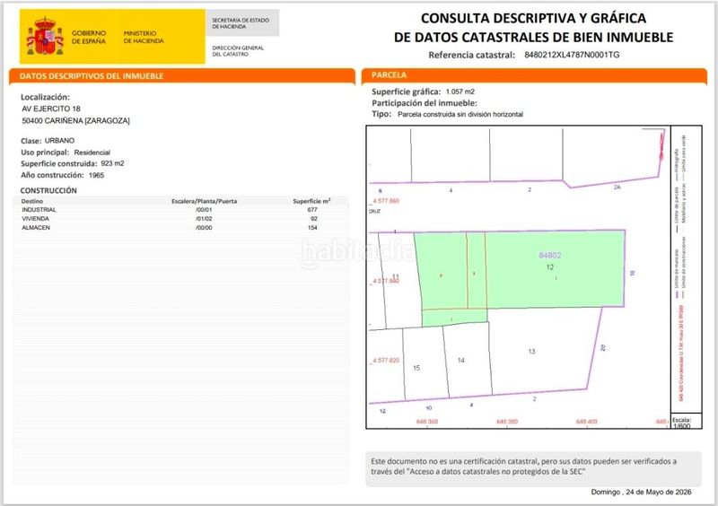 Foto 86f53d09-06e8-41e2-9d14-72fce7e11467. Terreny residencial a avenida ejercito 18 a Cariñena